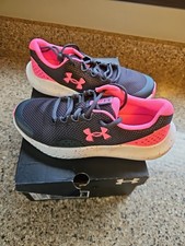 Under Armour UA Girl's Grade-School Surge 4 Running Shoe BLK/PINK SIZE 6.5Y