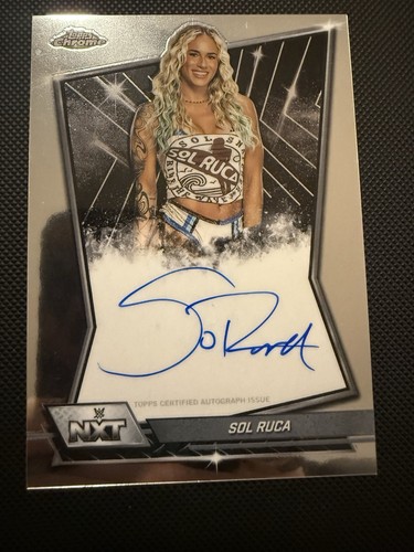 Topps Chrome 2026 Sol Ruca WWE NXT Certified Autograph Wrestling Card #85