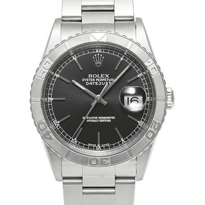 ROLEX Datejust 16264 Black Case Size 36mm x 36mm Men's Used Watch #52134