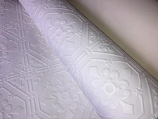 Brewster Brooklyn White Tin Paintable Wallpaper Roll Pre Pasted