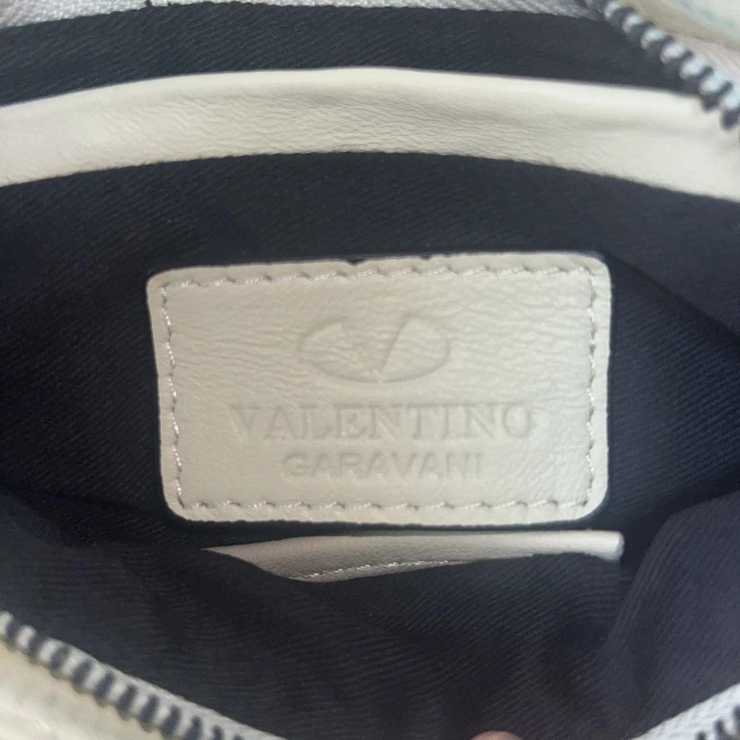 Valentino Garavani Flower Motif Shoulder Bag Cream Leather Women's Fashion Japa thumbnail 7