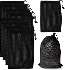 10Pcs Nylon Mesh Drawstring Bag,8 X 11.4 Inch Nylon Mesh Bags with Drawstrings B