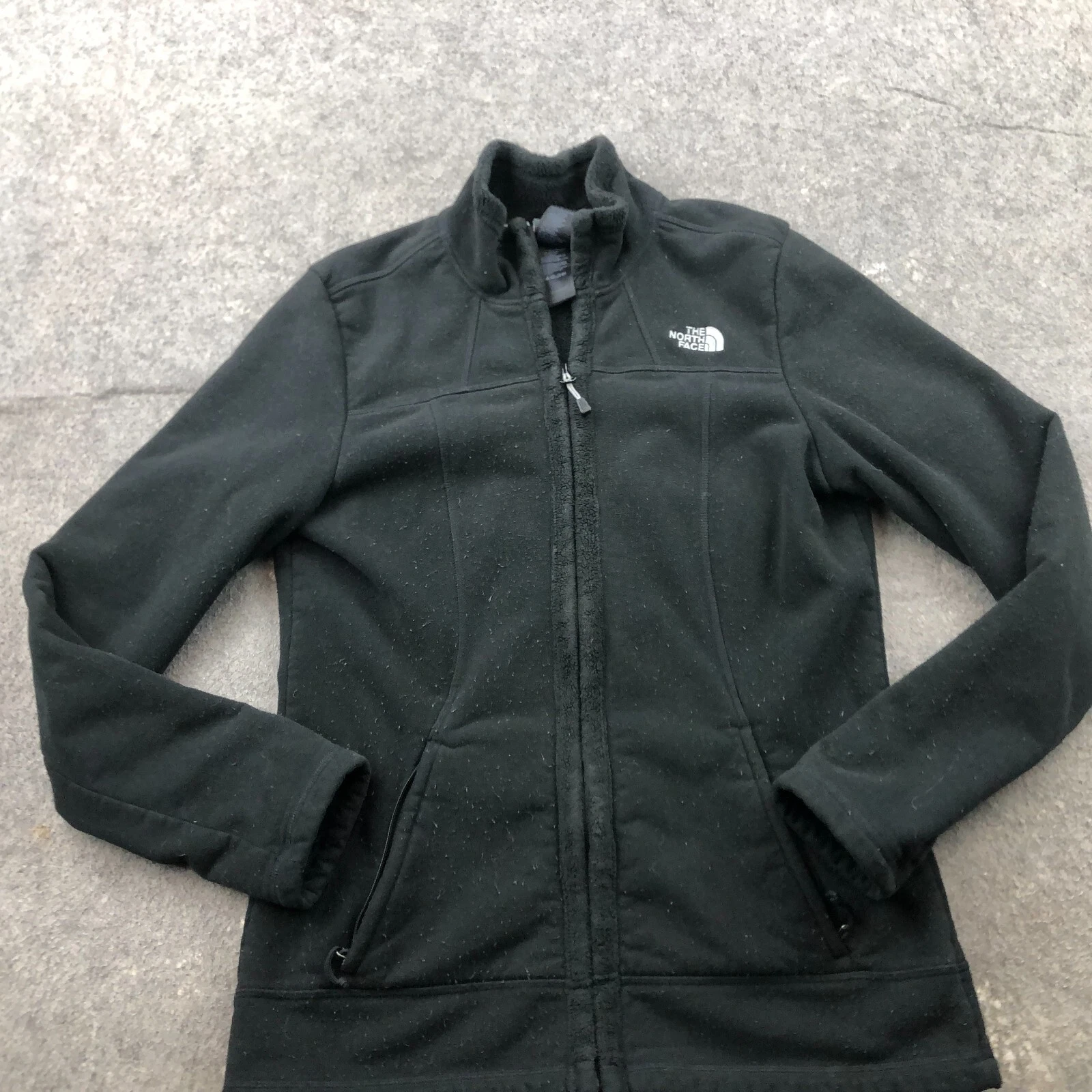 north-face fleece full zip hiking outdoors jacket