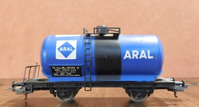 LIMA Two Axle Tank Wagon ~ ARAL ~ Rd# 2714 Blue/Black FS Italy - HO -B