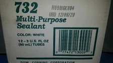 Case of 12 Dow Corning 3140717 RTV 732 Multi-Purpose Sealant - 3.0 oz-White