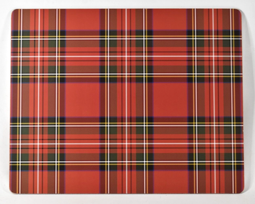 Pottery Barn Stewart Plaid Cork Placemats Set of 4 Hard Mats Holiday Christmas - Picture 2 of 5