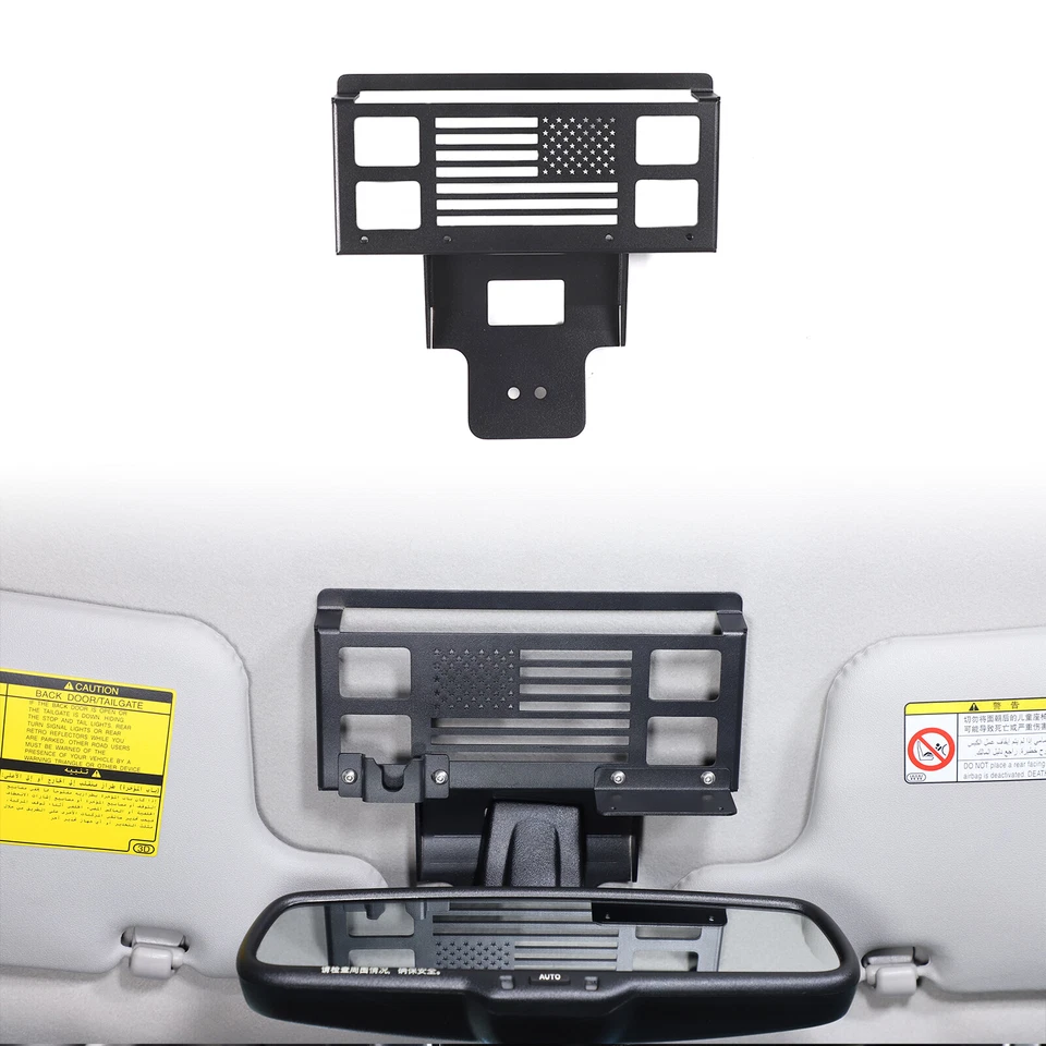 美国国旗内部后视镜存储盒适用于丰田 FJ Cruiser 07-21 美国 — 第 3/4 张图片