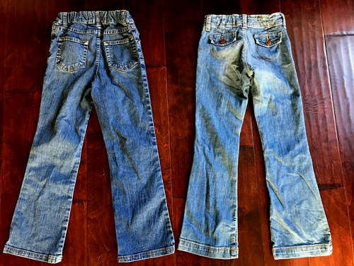 Circo Girls Denim Jeans Pants Size 6X Wz Adjustable Waistband & Old Navy Size 6 - Picture 2 of 11