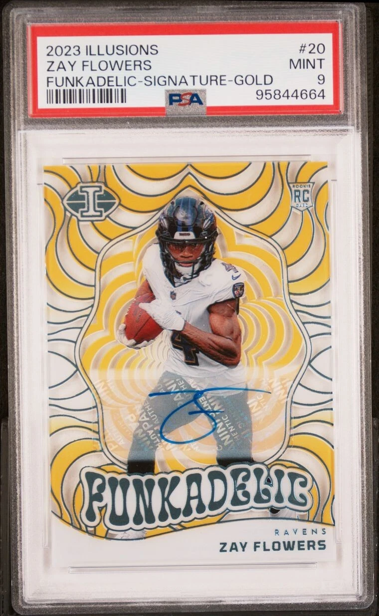 Zay Flowers Panini Illusions Funkadelic #20 Signature-Gold