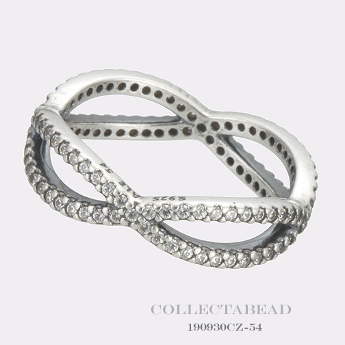 Authentic Pandora Sterling Silver Entwined CZ Ring Size 56 (7.5)190930CZ
