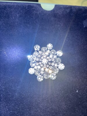 Kramer New York brooch signed fancy diamond Costume Jewelry