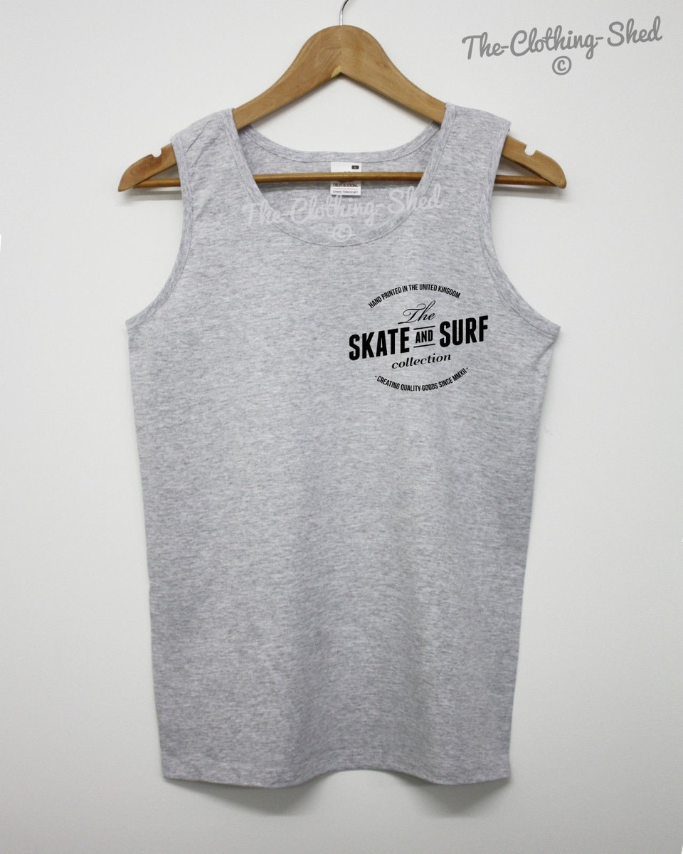 Skate And Surf Vest Brand Apparel Surfing Beach Waves Summer Mens