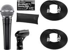 Shure Sm58-lc Cardioid Dynamic Vocal Microphone + Extra Two (2) Xlr Cables...