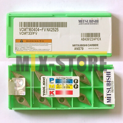 10PC/box New Mitsubishi CNC Blade VCMT160404-FV NX2525 | eBay