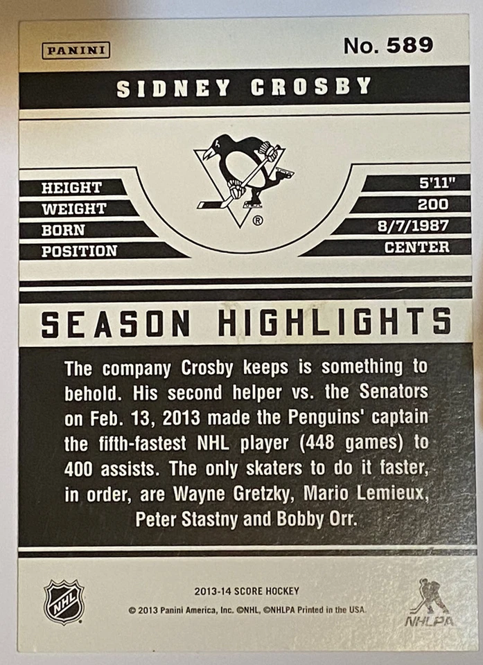 🔥Sidney Crosby 2013-14 Score Season Highlights  400 Assists Gold Penguins🔥📈 - Image 2 of 2