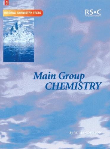 W Henderson Main Group Chemistry (Tascabile) Tutorial Chemistry Texts
