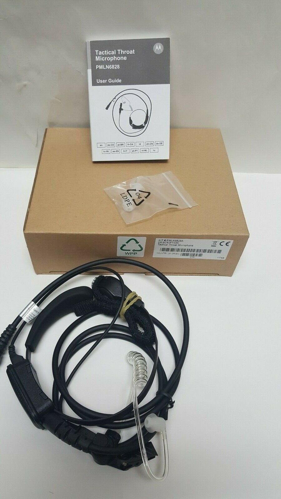 PMLN6828A - Tactical Throat Microphone Accessory Kit - Motorola NEW