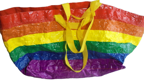 IKEA Regenbogen große wiederverwendbare Wäschesack Einkaufstasche limitierte Auflage 19 GAL