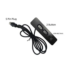 2 Button 5 Pin Power Recliner Switch Lift Chair Hand Control  Couch Sofa Remote