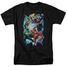 Justice League Of America "Electric Team" T-Shirt - Regular or Tank - to 6X