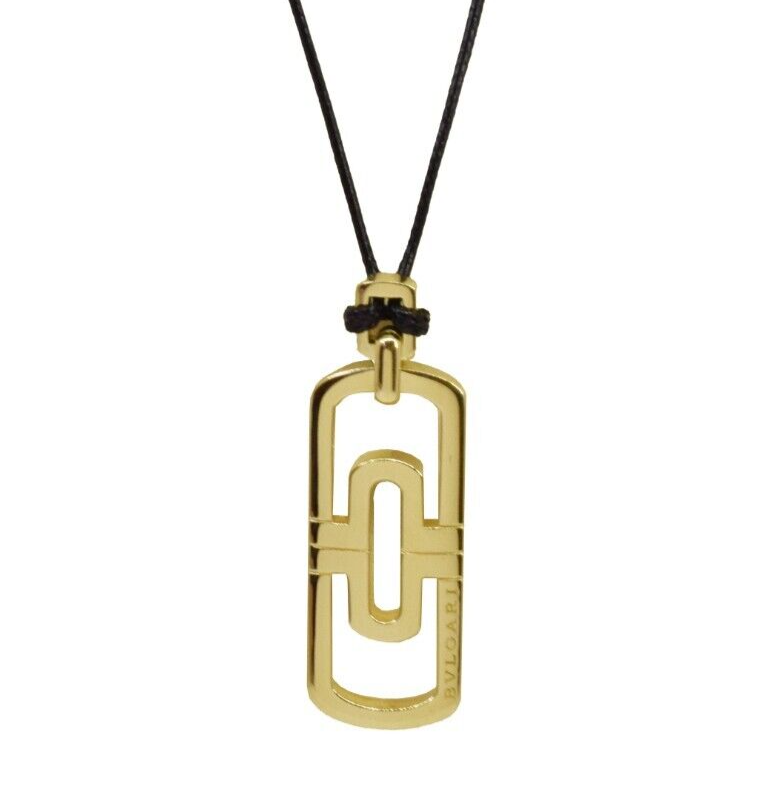 Bvlgari Parentesi Openwork 18k Yellow Gold Pendant 16''+ Necklace