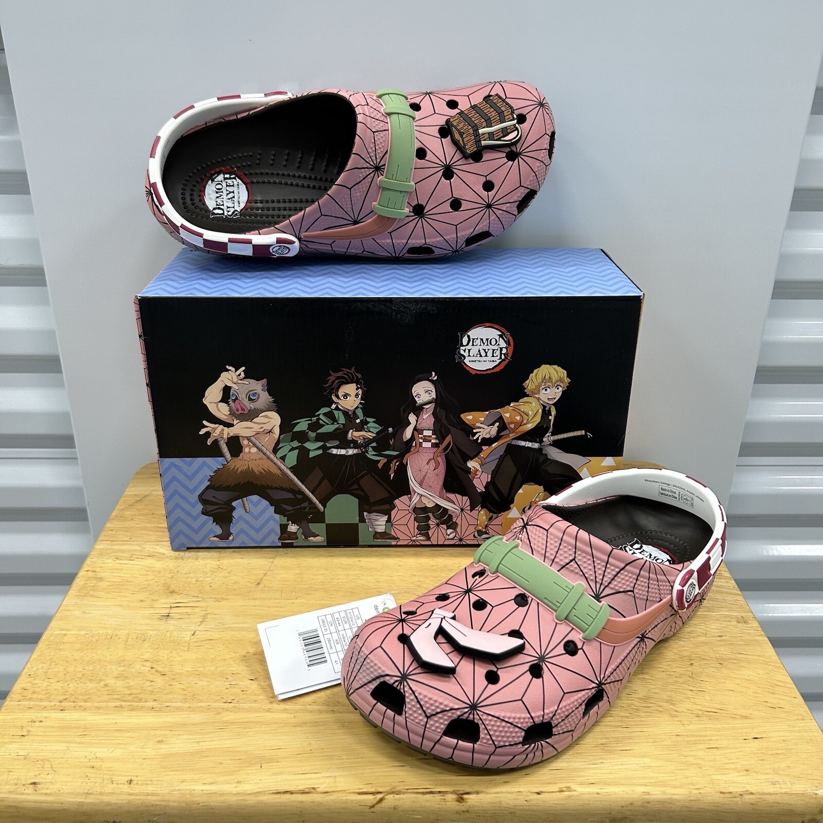 Demon Slayer Crocs Classic Clogs US Sz 10M/12W Nezuko In Hand New Authentic