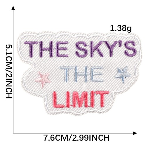 10PCS Colorful Motto Iron On Patches Words Embroidered Sew On Badge Sticker - Picture 8 of 26