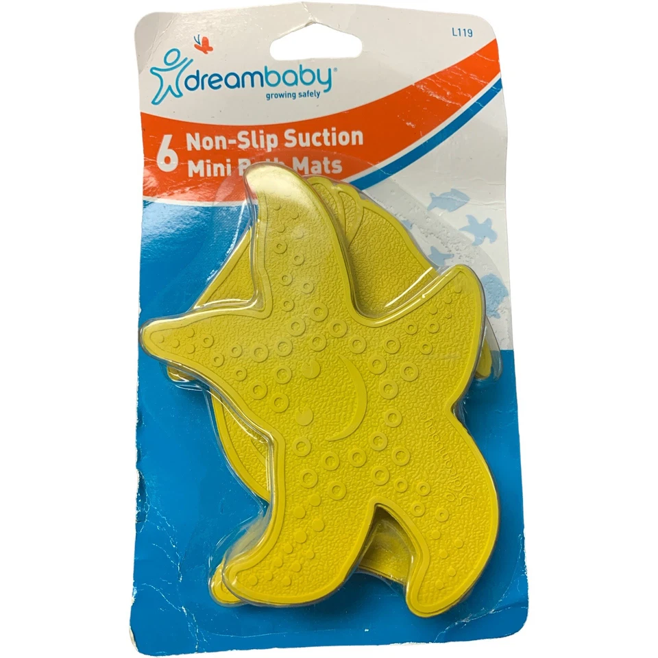 Dreambaby 6 Pcs Safety Non-slip Suction Mini Bath Mats Shower Bathtubs Starfish - Image 2 of 3