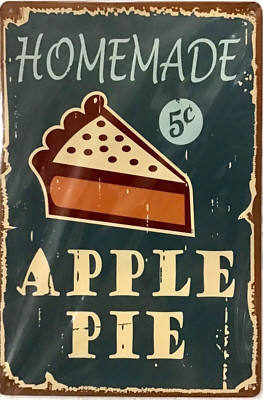 FREE SHIPPING! Buy or Make offer b4 it s SOLD! TIN SIGN 8x12 Apple pie baker S6