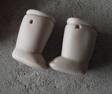 Set of Vintage 1980s Porcelain Girl Doll Half Legs 1 5/8" Long