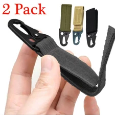 2 Pack Tactical Gear Clip Molle Bag Clip Hook Hanging Carabiner Webbing Belts US