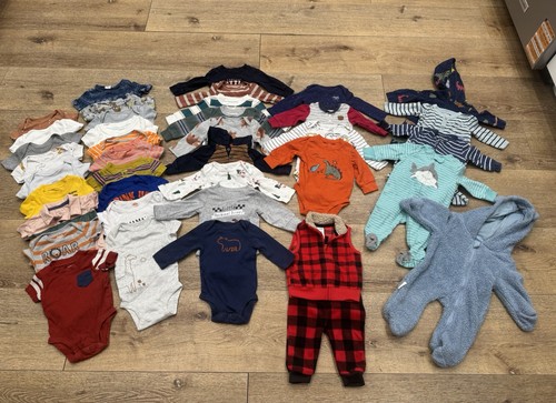69 Mixed Bundle Lot Boy Infant/Baby Clothing Sizes 3 months