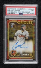 2024 Gilded Collection Chrome Rose Gold /25 Colton Cowser PSA 9 MINT Auto w5p
