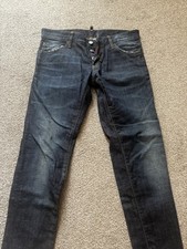 Jeans uomo Dsquared2, slim fit indaco, taglia 46 (30W 30L)