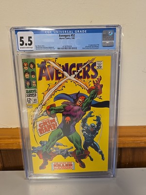 Avengers #52 CGC 5.5 (1968) 1st App. Grim Reaper, Wonder Man, Black Panthe