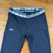 Under Armour Kids HeatGear Compression Leggings Black Youth XL Base Layer