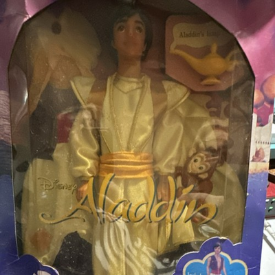 #ad #ad Mattel Disney Aladdin 12in Fashion Doll 1992 w Abu amp; Lamp City Outfit Collector $20.00