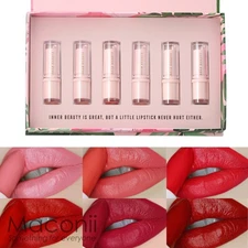 NCLA Lipstick Set Series #1 - Pink Coral Red Dark Semi-Matte Cream Vegan USA