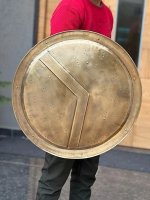 300 Movie Spartan Shield 24  Greek Warrior 18G Steel Shield Cosplay & Display