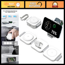 3-in-1 Foldable Magnetic Wireless Charger Dock for iPhone, Apple Watch  AirPods