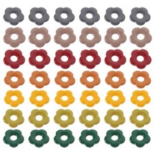 60Pcs Resin Flower Shaped Charms Jewelry Pendants Lovely Necklace Pendants