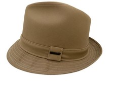 Vintage Stetson Fedora Hat Mens 7 1/8 Beige Water Repellent Khaki Made In USA