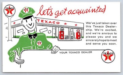 Vintage Texaco Gas Station New Dealer Announcement 1960s
