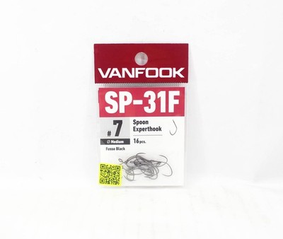 Vanfook SP-31F Spoon Expert Medium Hook Size 7, 16/Pack Black (8941)
