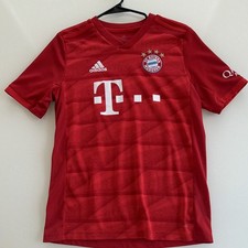 adidas Bayern Munich Soccer Jersey Red Climacool Shirt Size XL