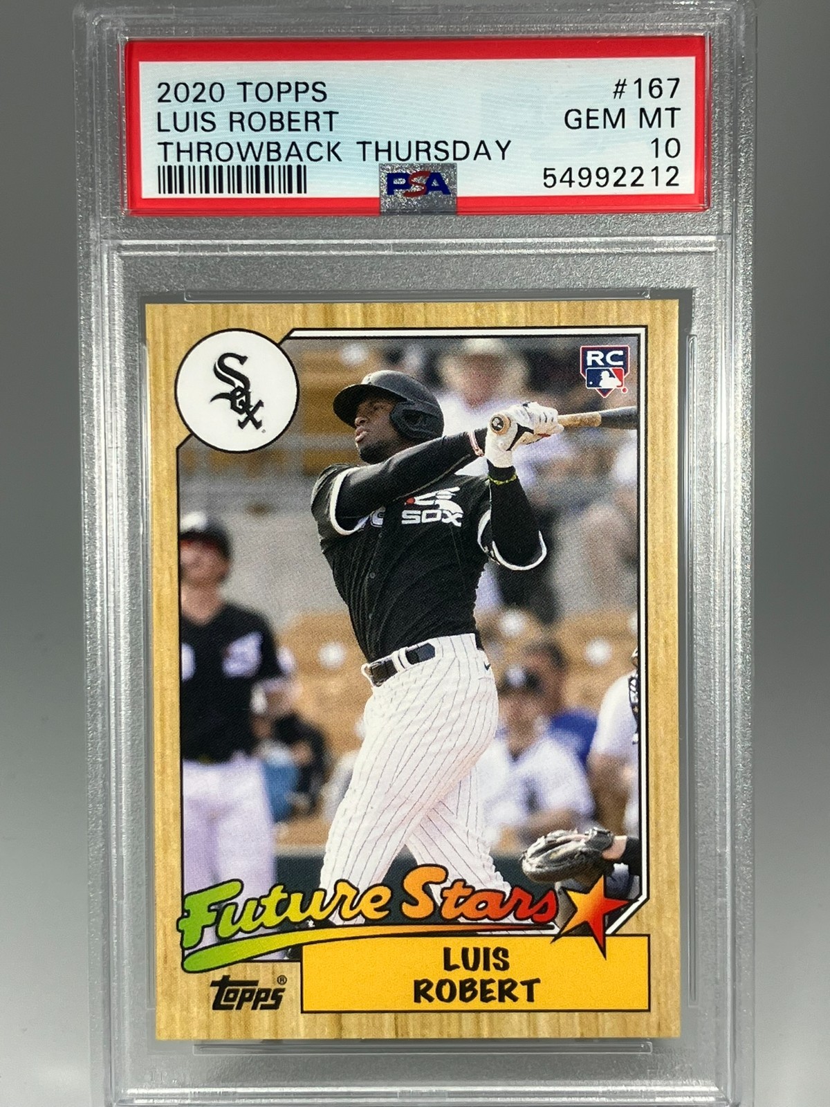 2020 Topps Throwback Thursday LUIS ROBERTS #167 RC Future Stars PSA 10 view 1