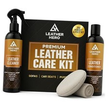 Leather Cleaner and Conditioner Kit 4-Piece Set with Best Leather Cleaner