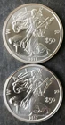 Two 2017 Z50 1oz Silver Zombucks Walker Rounds