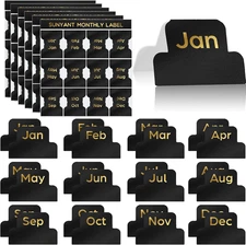 72 Pieces Adhesive Monthly Planner Tabs Monthly Index Stickers Decorative Label