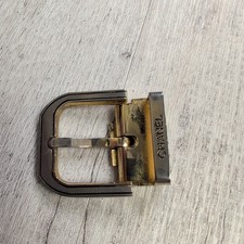Chanel Gold Tone Belt Pin Buckle Clip-On Logo Engraved